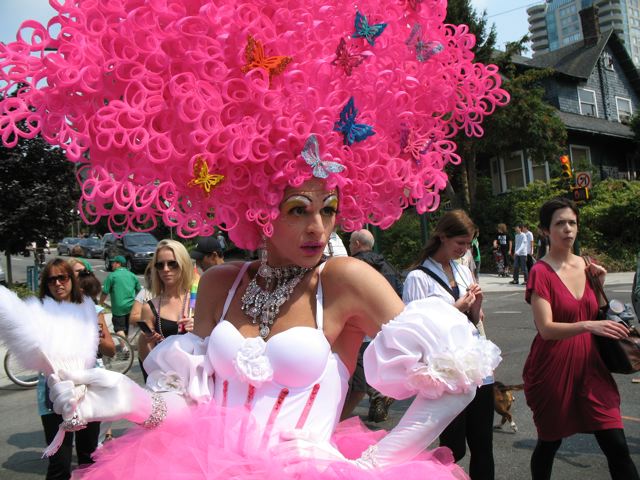 Drag queen photo at Pride parade august 2010 by Autumn Lamondin